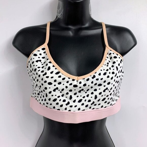 Sarah's Day x White Fox Women's Speckled Strappy Unpadded Preppy Sports Bra SZ S - Picture 1 of 14